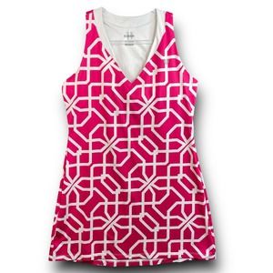 Eleven by Venus Womens Tank Large Hot Pink White